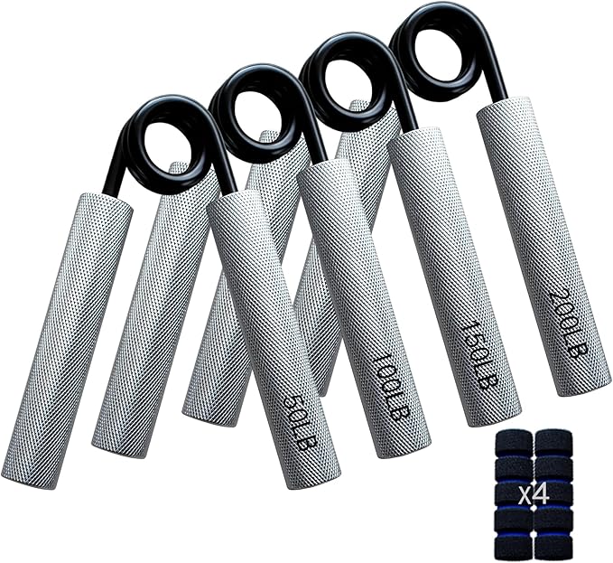 Grip Strength Trainer, Metal Non-Slip Grip,Heavy Duty Grip Strengthener,Wrist Forearm and Hand Exerciser