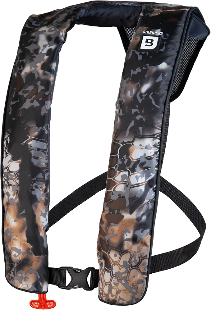 BLUESTORM Cirrus26 Inflatable PFD Life Jackets for Adults | US Coast Guard Approved Automatic Life Vest w/Manual Override Convertibility