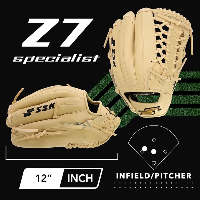 SSK Z7 Specialist Infield Baseball Glove – 11.25” - 11.5” - 11.75” - 12” – 12.25” – Right & Left Hand Throw
