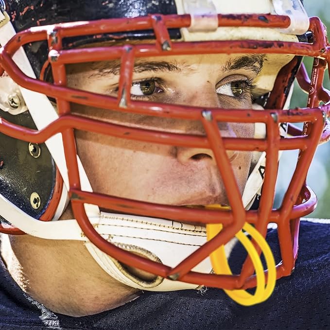 Dunzy 10 Pcs Strapped Mouth Guard Sports Mouthguard with Strap No Boiling Mouthguard Adult Youth Football Mouthpiece Mouth Protector for Boxing Basketball Lacrosse