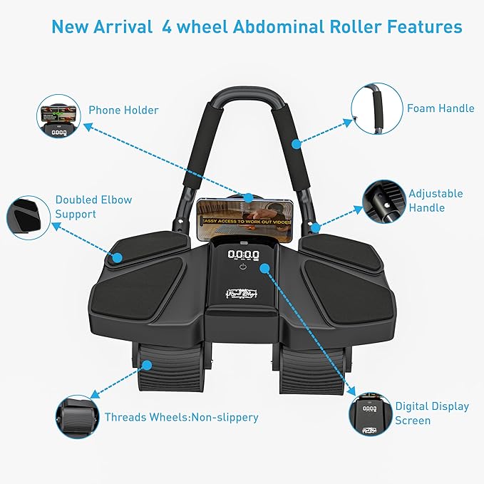 New 2024 Roller High-Performance Exercise Machine With Automatic Rebound, Multi- layered Anti-Slip