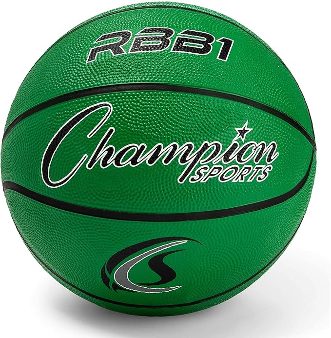 Champion Sports Rubber Basketballs – Heavy Duty Pro-Style, Indoor/Outdoor Use, Premium Basketball Equipment for Physical Education, Various Sizes & Colors (Size 3, 5, 6, 7)