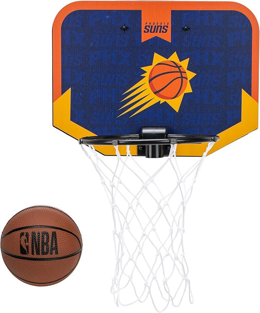 Franklin Sports NBA Team Over The Door Basketball Hoop - Kids Indoor Mini Basketball Hoop with Basketball - NBA Fan Shop Mini Hoop for Bedroom & Office