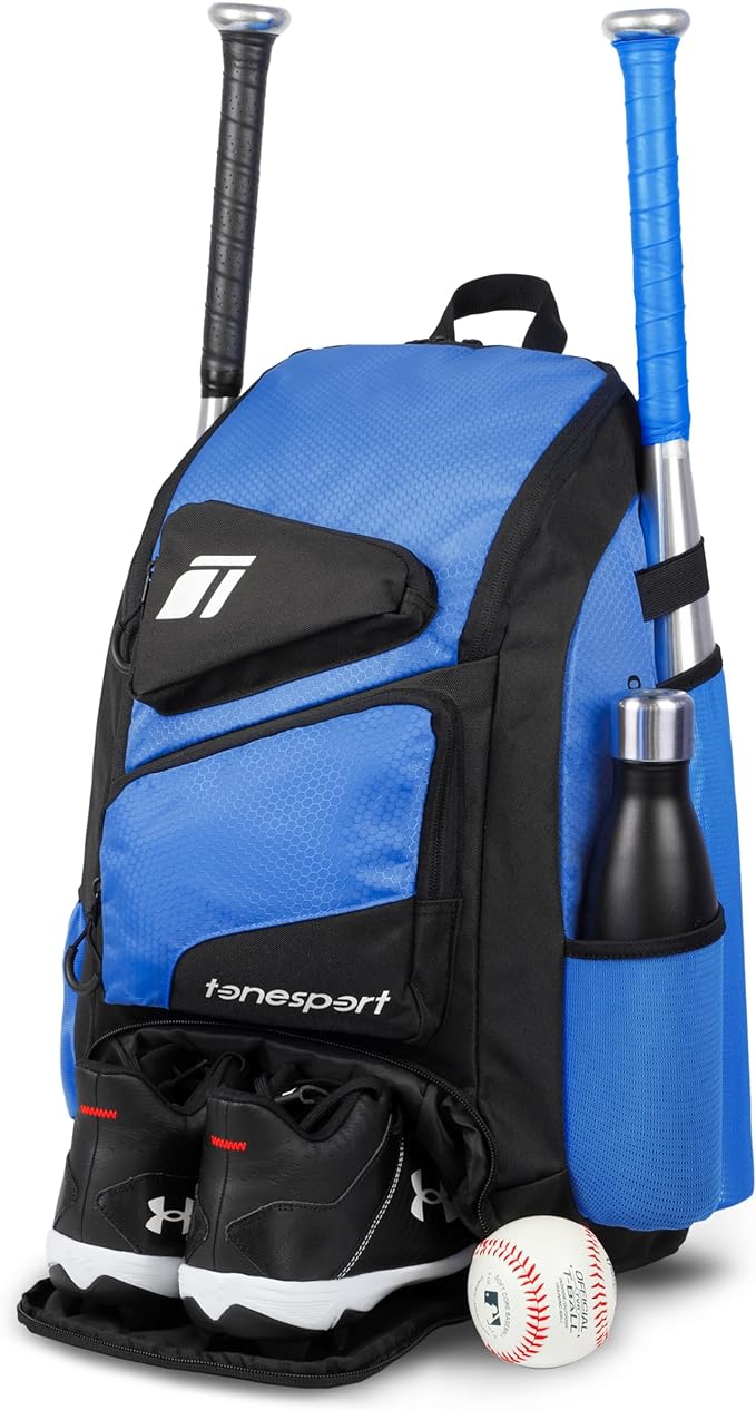 Baseball Bag - Backpack for Baseball, Softball, Tball - Adults & Youth Bat Bag