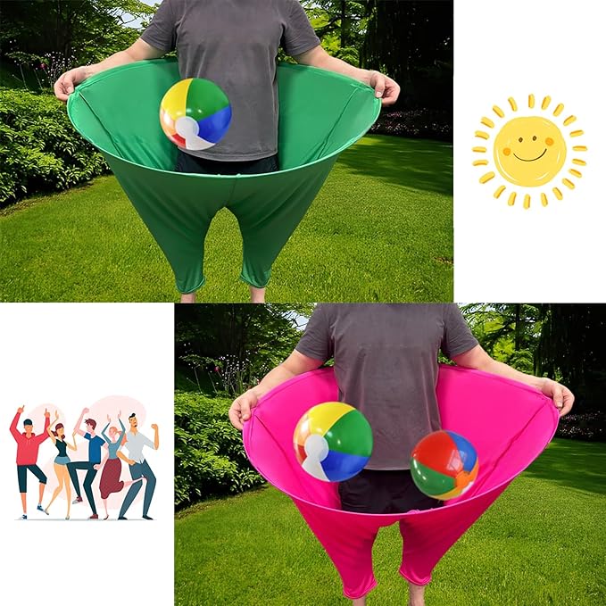 Granny Pants Yard Game, 2025 New Granny Pants Outdoor Game with Bouncy Balls, Giant Outdoor Games for Adults and Family, Funny Party Yard Games