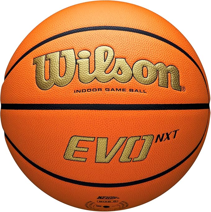 WILSON NCAA Evo NXT Official Indoor Game Basketballs - Sizes 6 and 7