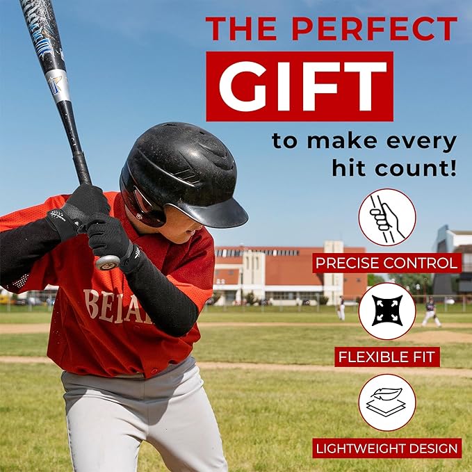 HANDLANDY Baseball Batting Gloves for Adult Youth, Grip Breathable Softball Batting Gloves Fit Men Kids Boys Girls