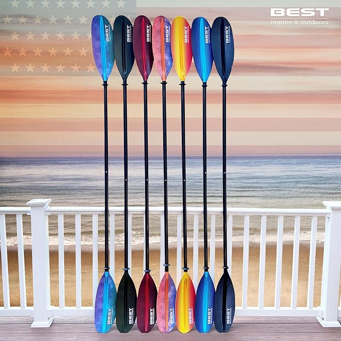 Best Marine and Outdoors Kayak Paddle, Carbon Fiber Shaft & Fiberglass Reinforced Polypropylene Blades, 220cm, 234cm, 250cm, Lightweight Kayak Paddles for Adults