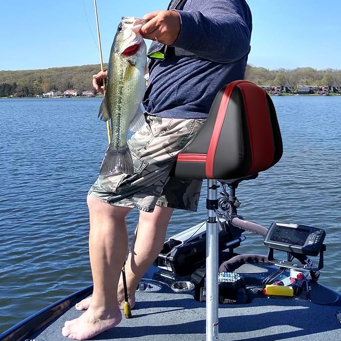 Leader Accessories Pro Casting Boat Seat Lean Pro Fishing High Back Bass Boat Seat