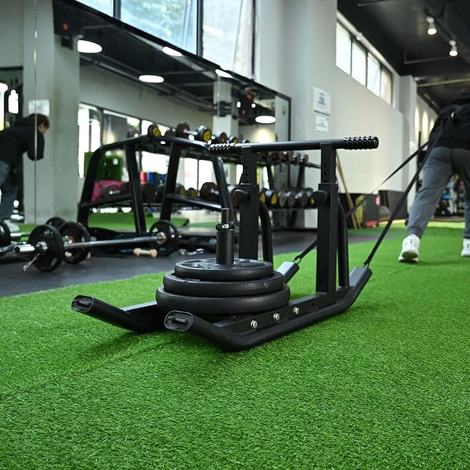 Yescom Sports Sled Strips Turf Gym Turf Flooring for Weight Sled Push Gym Equipment Outdoor Indoor Use 50'x3'x2PCS(300 Sq.Ft) 0.8" H