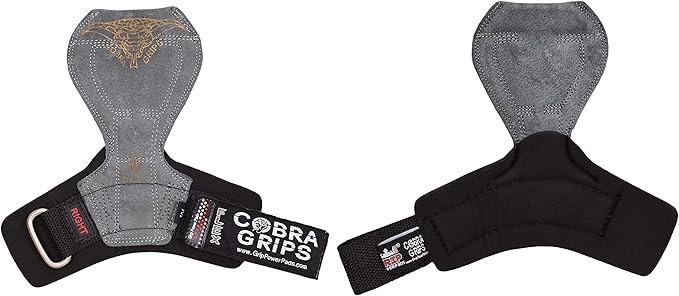 2018 Cobra Grips Flex Model Weight Lifting Gloves Heavy Duty Straps Alternative Power Lifting Hooks for Deadlifts with Padded Wrist Wrap Support Bodybuilding