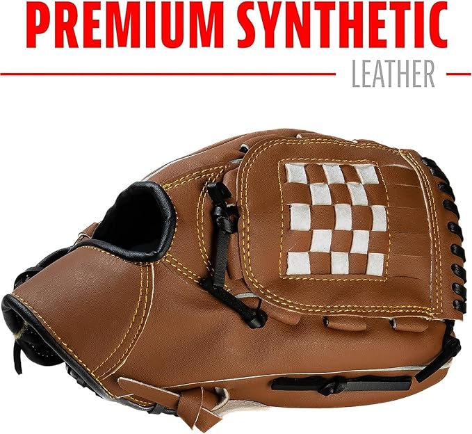 KRTOYUST® | Baseball Glove | Performance Composite Leather Baseball Mitts for Adult Youth | Baseball Softball Outfield Infield Mitts