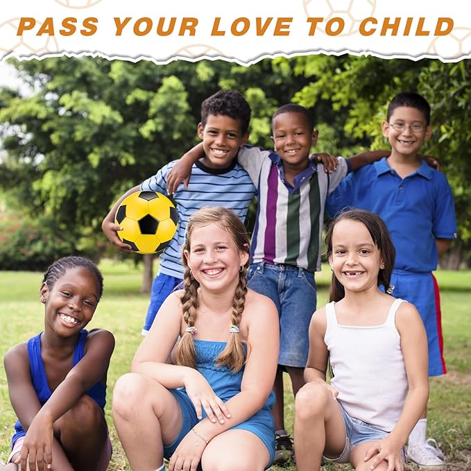 6 Pcs Operation Christmas Soccer Ball Bulk with Pump Needles, Official Deflated Soccer Ball Gift for Youth Adult Game Training Practice Christian Charity Donation Supplies