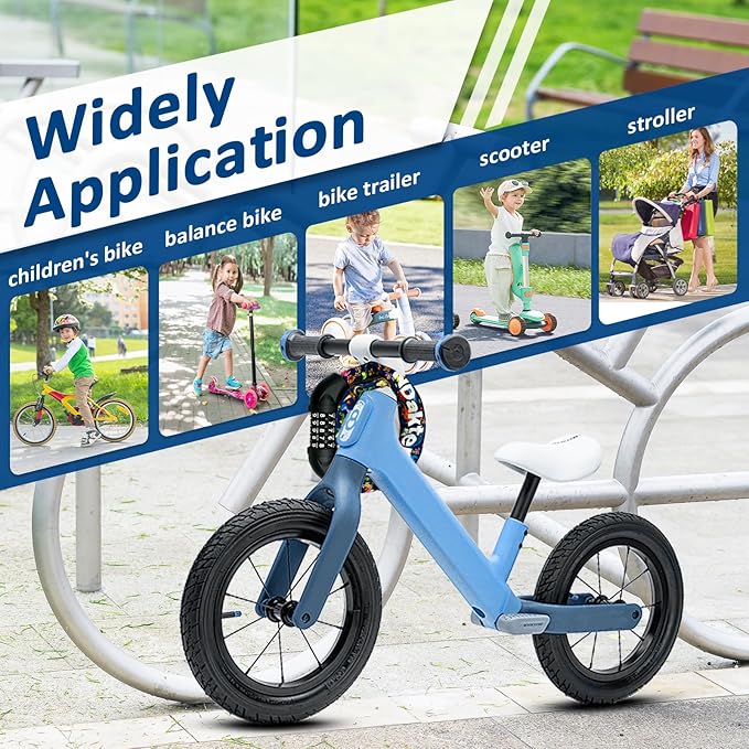 NDakter Bike Chain Lock, 5 Digit Combination Heavy Duty Anti Theft Bicycle Chain Lock,2.62/3.2/4.27/5/6Ft Long Security Resettable Bike Locks for Bike, Bicycle, Scooter, Door, Gate, Fence-4/6mm Thick