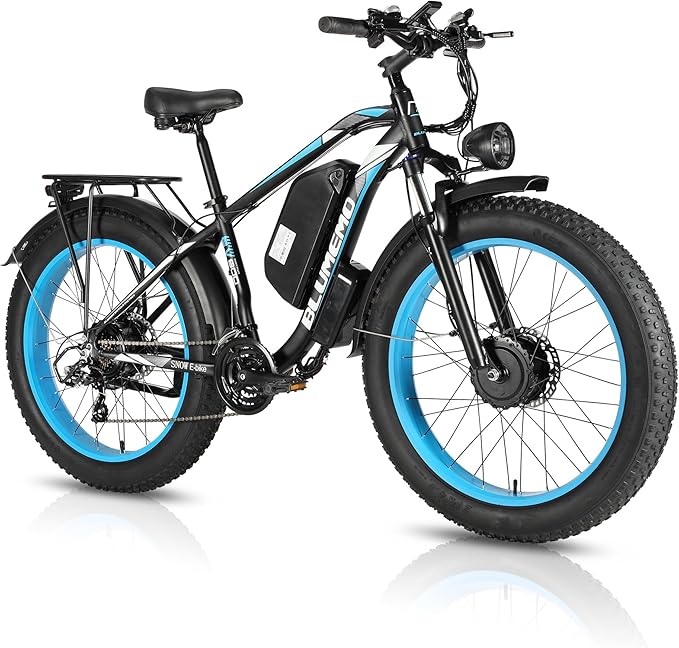 EV800R Electric Bike for Adults,Dual Motor Electric Bike,3000W Peak,26" Fattire,48V 22AH Removable Battery,Dual Hydraulic Brakes,Long Range Dirtbike,Off-Road Mountain Bike,Snow ebike