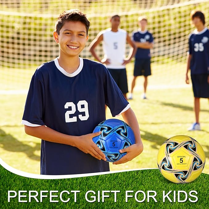 Libima 13 Pcs Soccer Ball Bulk 10 Pcs Official Soccer Ball with 2 Pump and Carry Bag Indoor Outdoor Training Game Sport Gift for Youth Adult Back to School