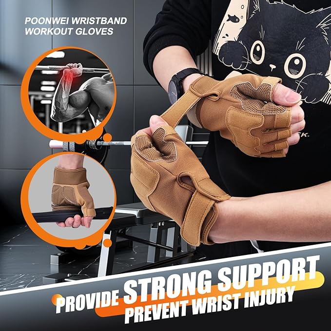 Weight Lifting Gloves, Gym Gloves for Men and Women, Full Palm Protection for Sports, Weightlifting, Training, Cycling, Pull-Ups, Rowing, and Mountaineering