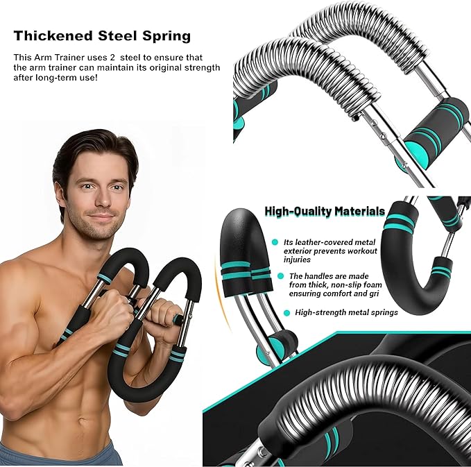 Twister Arm Exerciser – Adjustable Power Bar for Chest, Arm & Shoulder Workouts, Detachable Upper Body Workout Equipment for Home & Gym, Twister Arm Trainer, 40–110 lbs