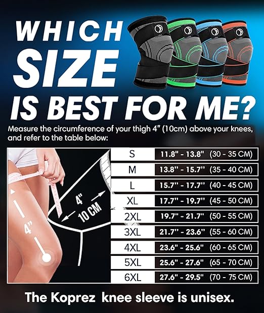 Knee Compression Sleeve - Knee Braces for Knee Pain Women, Knee Sleeve, Knee Compression Sleeve Women, Knee Support Men, Rodilleras, Compression Knee Sleeves Men