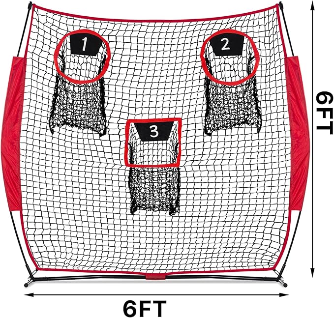 Football Nets for Throwing, Football Target Net Quarterback Throwing Net Football Target Practice Accuracy, Portable Football with 3 Throwing Targets