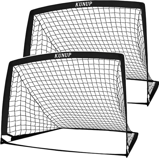 2 of 5×3 6x4 9x5 FT Portable Kids Soccer Goals Set, Foldable Soccer Practice Nets for Backyard with Carrying Bag for Toddler Youth Pop Up Soccer Training Equipment Indoor Outdoor Sports Game Gift
