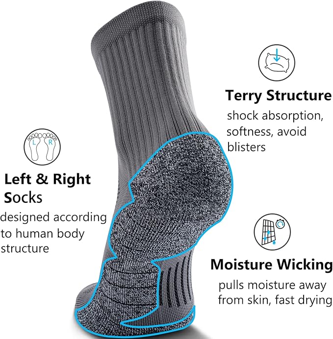 CWVLC Cushioned Compression Sport Quarter Socks for Men Women Youth