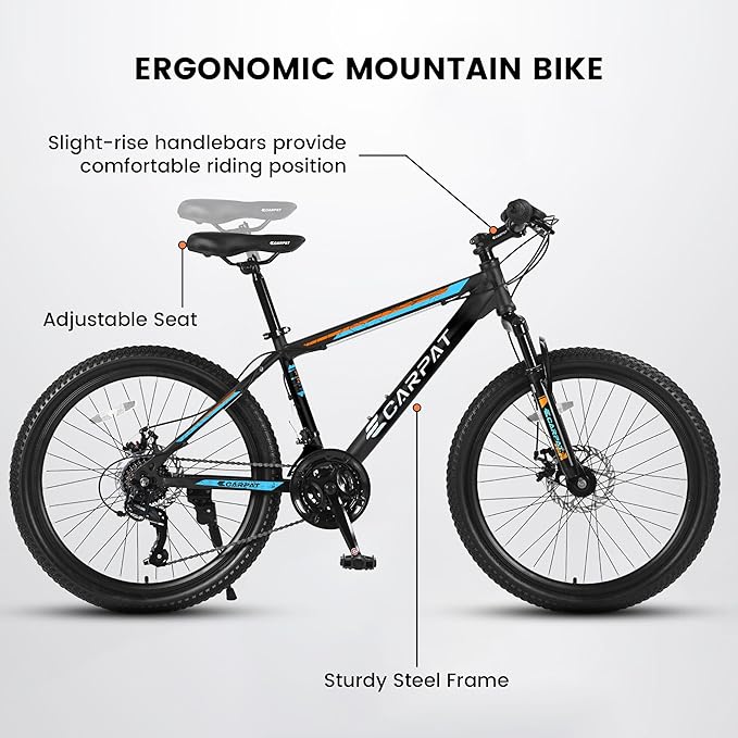 24/26/27.5 Inch Wheels Mountain Bike Shimano 21 Speeds with Mechanical Disc Brakes Aluminum/High-Carbon Steel Frame Suspension MTB Bikes Mountain Bicycle for Adult & Teenagers