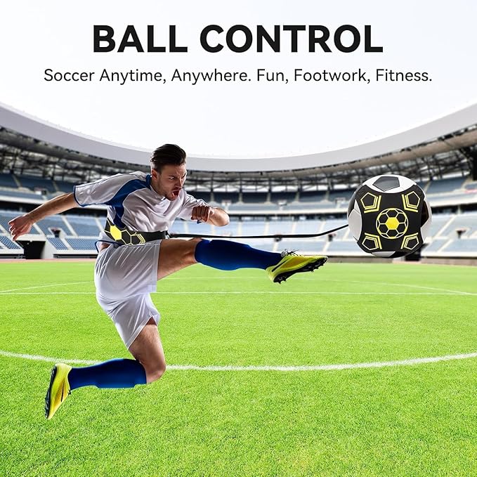 Soccer Training Mat,Football Footstep Training Mat,Agility Improve Ball Control,Quiet and Non-Slip, Includes Adjustable Elastic Rope and Non-Slip Socks, Perfect for Indoor and Outdoor Training