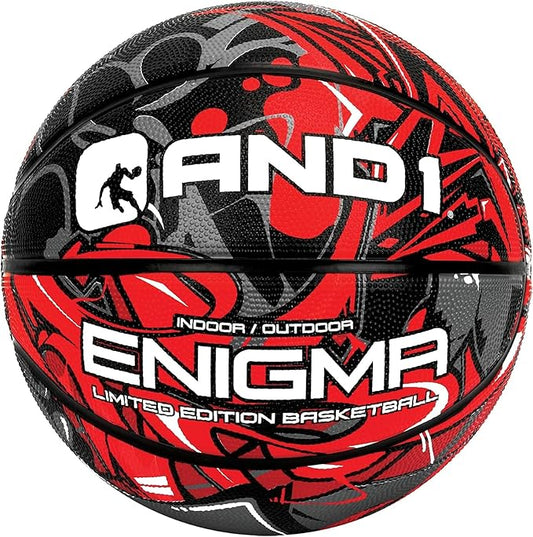 AND1 Enigma Basketball - Streetball for Indoor and Outdoor Use, Deep Channel Construction and Durability