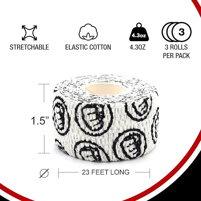 WOD Nation Flexible Hook-Grip Athletic Tape – Easy-Tear, Sweat-Proof Thumb & Finger Strips for Weightlifting