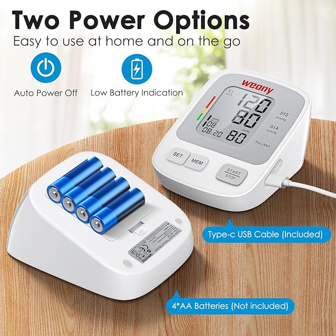 Blood Pressure Monitors for Home Use Adjustable Arm Blood Pressure Cuff 9-17in, 2 * 99 Sets Memory Digital Automatic Arm Blood Pressure Machine, Large BP Cuff Automatic Upper Arm with USB Cable