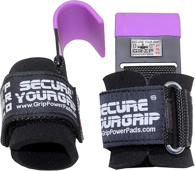 Weight Lifting Hooks Heavy Duty Lifting Wrist Straps Pull Ups Deadlift Straps Power Lifting Grips Padded Workout Straps for Weightlifting Gym Gloves for Men & Women Premium Workout Equipment