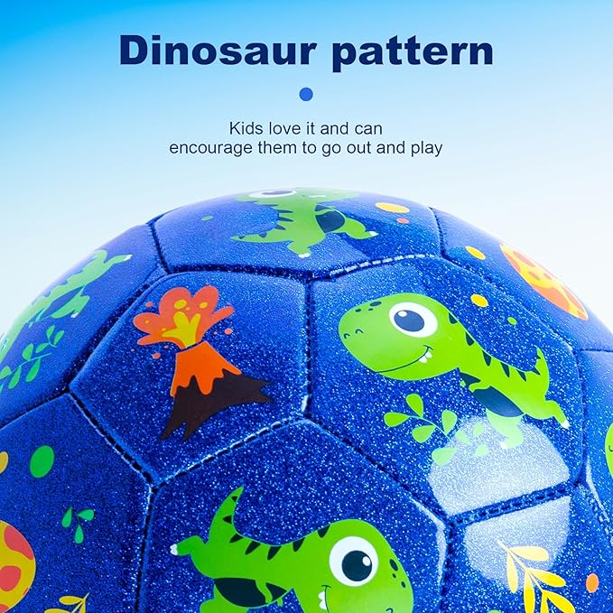 U&C Planet Soccer Ball Size 2/3/4/5 for Toddler and Kids, 1 Pack 2 Pack Classic Cartoon Ball with Pump for Girls and Boys Age 1 and up, Indoor Outdoor Soccer Game Gift