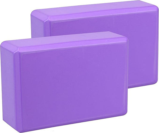 EXERZ Yoga Blocks 2 pack, Gym Blocks, Exercise Workout Fitness Bricks, Pilates Stretch Handstand Non-Slip
