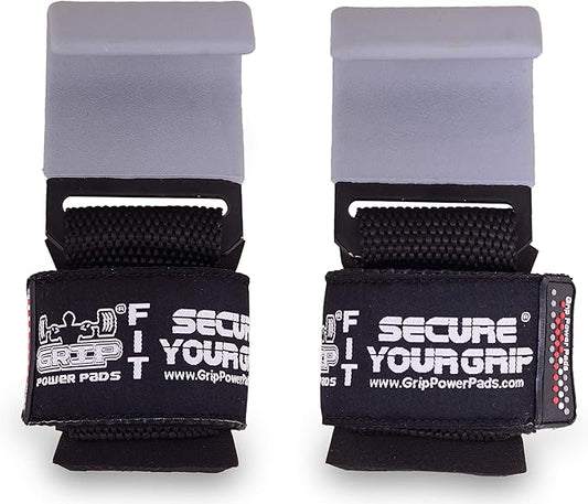 Weight Lifting Hooks Heavy Duty Lifting Wrist Straps Pull Ups Deadlift Straps Power Lifting Grips Padded Workout Straps for Weightlifting Gym Gloves for Men & Women Premium Workout Equipment