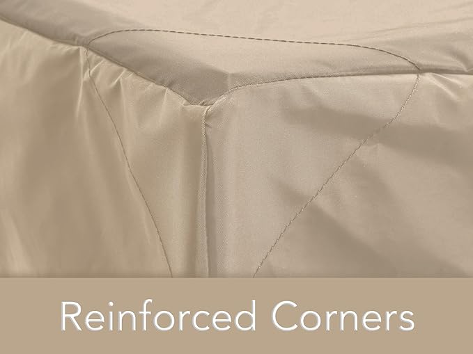 Covermates Ping Pong Table Cover - Indoor/Outdoor Tennis Covers, Heavy Duty Water-Resistant for Flat Prince Table, Classic 12-Guage Vinyl, 110W x 60D x 30H, Classic Tan