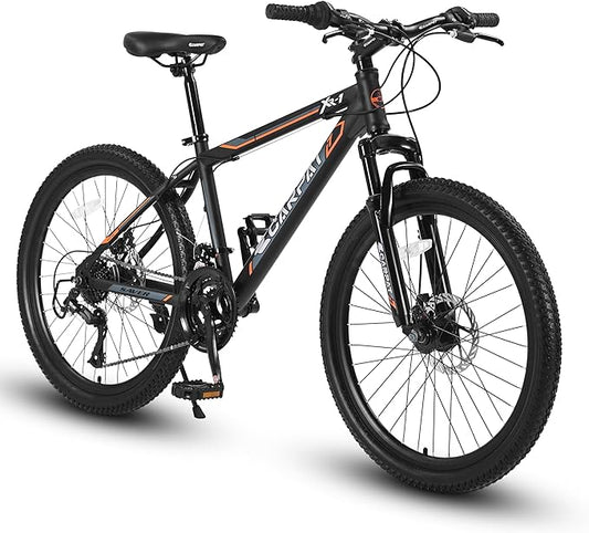 24/26/27.5 Inch Wheels Mountain Bike Shimano 21 Speeds with Mechanical Disc Brakes Aluminum/High-Carbon Steel Frame Suspension MTB Bikes Mountain Bicycle for Adult & Teenagers