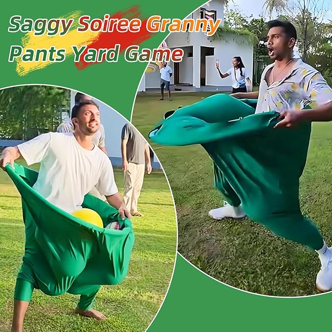 Granny Pants Yard Game, Granny Pants Outdoor Game with Bouncy Balls, Granny Pants Giant Recreational Tossing Games, Perfect for Backyard Party Family Reunion Games
