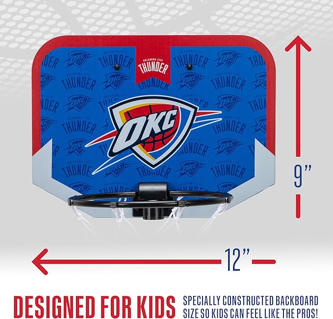 Franklin Sports NBA Team Over The Door Basketball Hoop - Kids Indoor Mini Basketball Hoop with Basketball - NBA Fan Shop Mini Hoop for Bedroom & Office