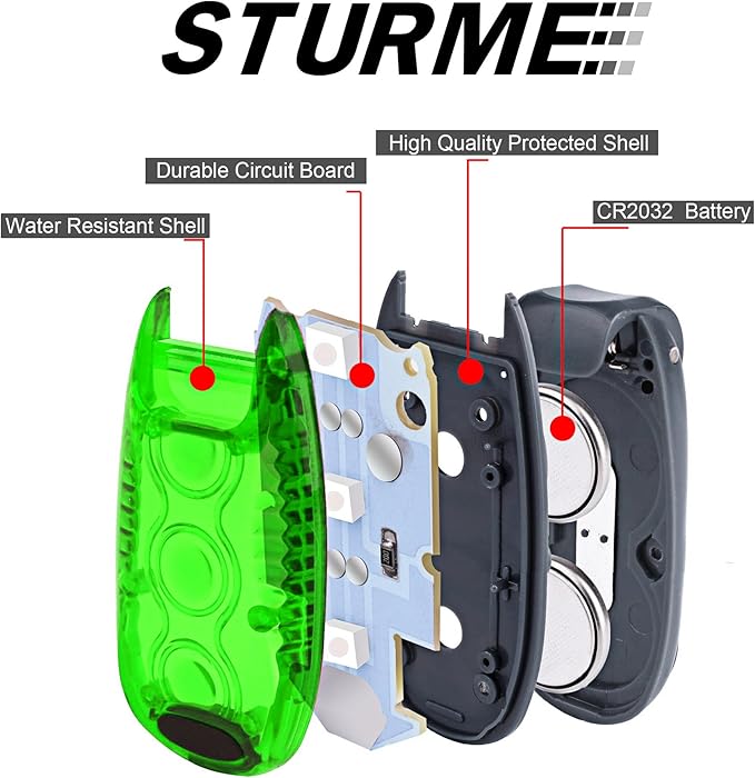 STURME LED Safety Light Strobe Lights for Daytime Running Walking Bicycle Bike Kids Child Woman Dog Pet Runner Best Flashing Warning Clip on Small Reflective Set Flash Walk Night High Visibility