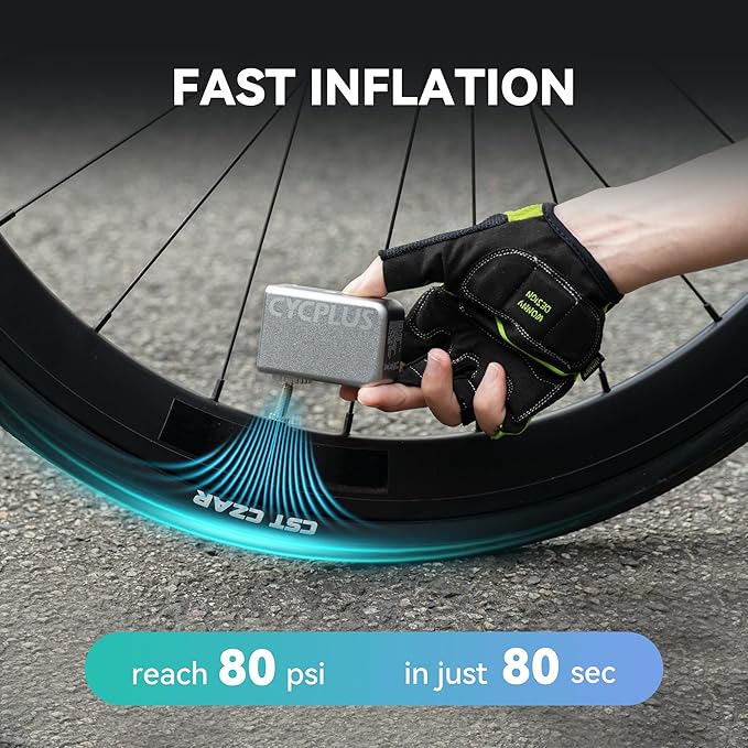 CYCPLUS AS2 Tiny Pump Bike Pump Portable Ultra-Mini 100PSI Electric Bicycle Pump Type-C Rechargeable Battery, No Pressure Display(Winner of The EUROBIKE Award 2023)