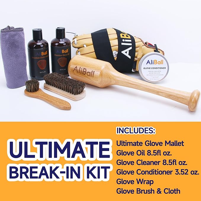 AliBall Ultimate Baseball Glove Break-in Kit and Care Kit, All-in-One Solution