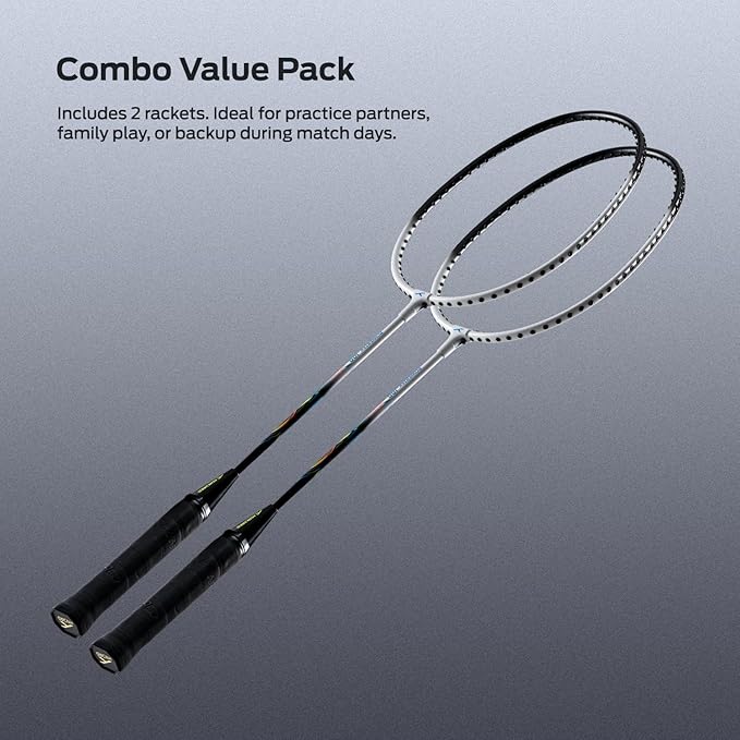 POWERTEK 100 (Set of 2) Badminton Racket with Full Cover