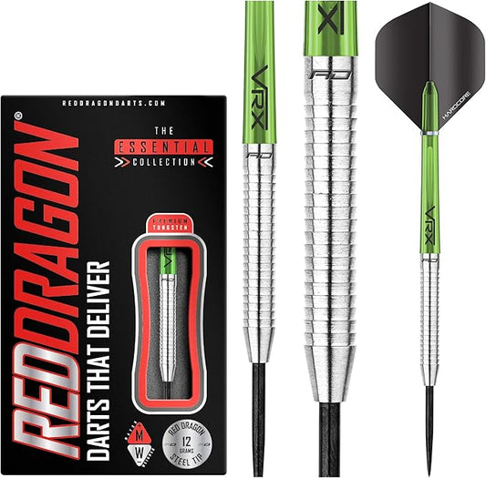 RED DRAGON Featherlite 10g, 12g, 14g, 15g, 16g, 17g, 18g or 19g Tungsten Darts Set with Flights and Stems