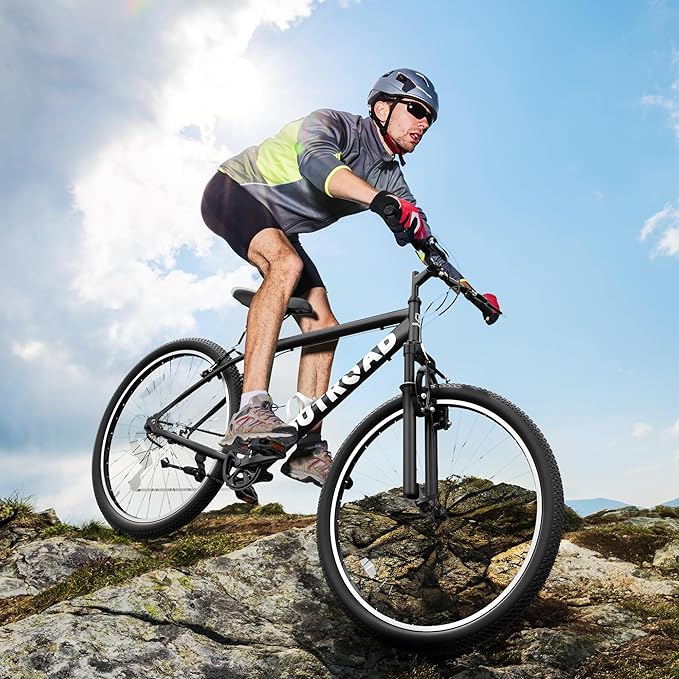 Outroad 26 Inch Comfort Mountain Bike,1-Speed/High-Carbon Steel Adult Bike with V Brakes, Adjustable Ergonomic Seat Bicycle for Men and Women