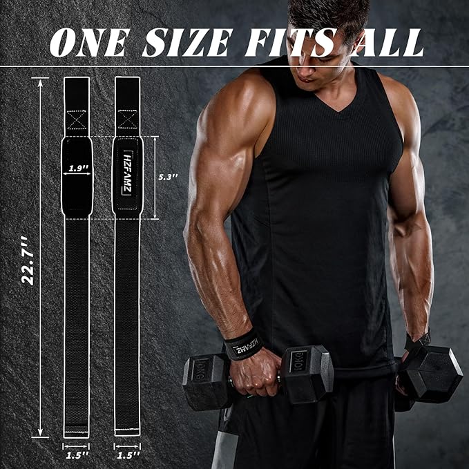 Lifting Straps, Lifting Wrist Straps for Weightlifting, Weightlifting Straps with Padded Neoprene, Gym Straps for Strength Training, Bodybuilding, Weight Lifting Straps for Men and Women