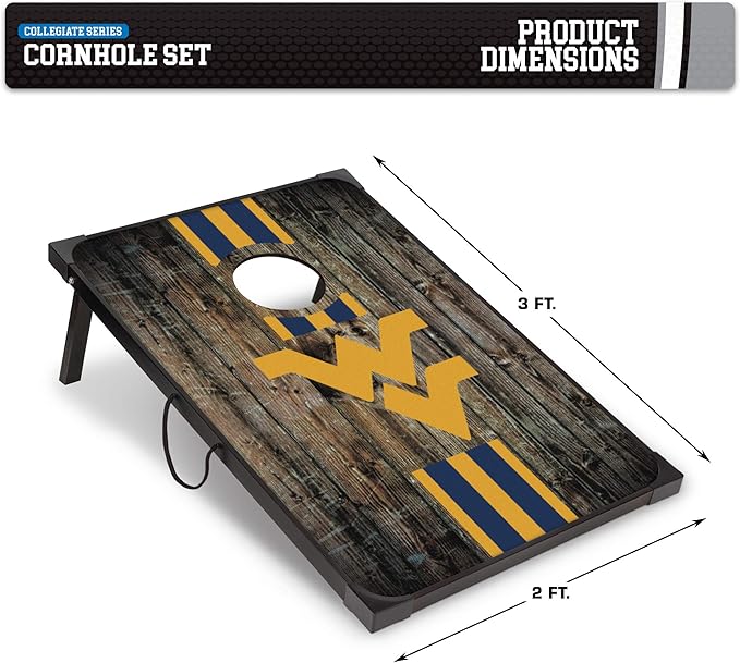 Wild Sports NCAA 2' x 3' MDF Deluxe Cornhole Set - with Corners and Aprons