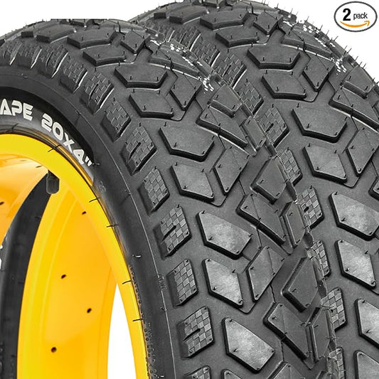 Allscape 20x4.0 Fat Tire E-Bike Tires – Heavy Duty 20 Inch Bike Tires for Electric Bikes & Mountain Bikes, All-Terrain Grip, Puncture Resistance, Trail Ready – 2 Pack – USA Customer Support