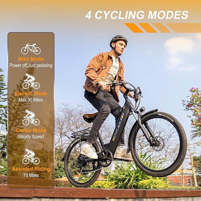 V80 Electric Bike, 1000W Motor 28MPH Ebike, 48V 13Ah Removeable Battery, 26'' City Cruiser Adult Electric Bicycles up to 70 Miles
