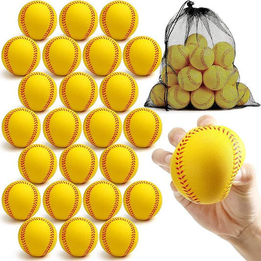 Outus 24 Pcs Foam Training Baseball Sports Soft Foam Baseball Teenager Practice